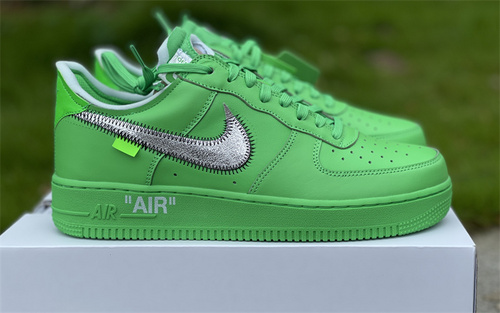 Pure original_ Off-White X Nike Air Force 1 Low _Light Green Spark_ Green Art Museum. Item number_ DX1419-300_ full code shipment 36--47.5-fdb66f40